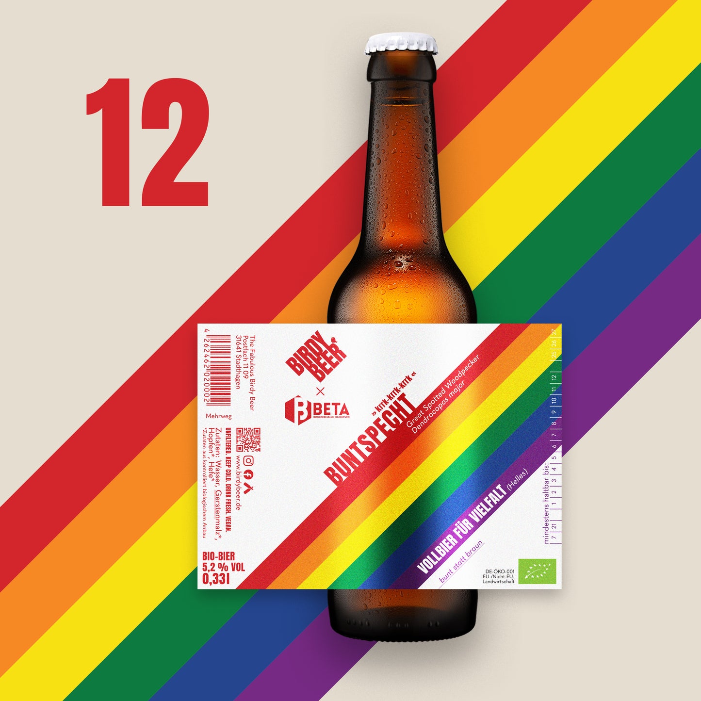 12er Buntspecht - Vollbier für Vielfalt