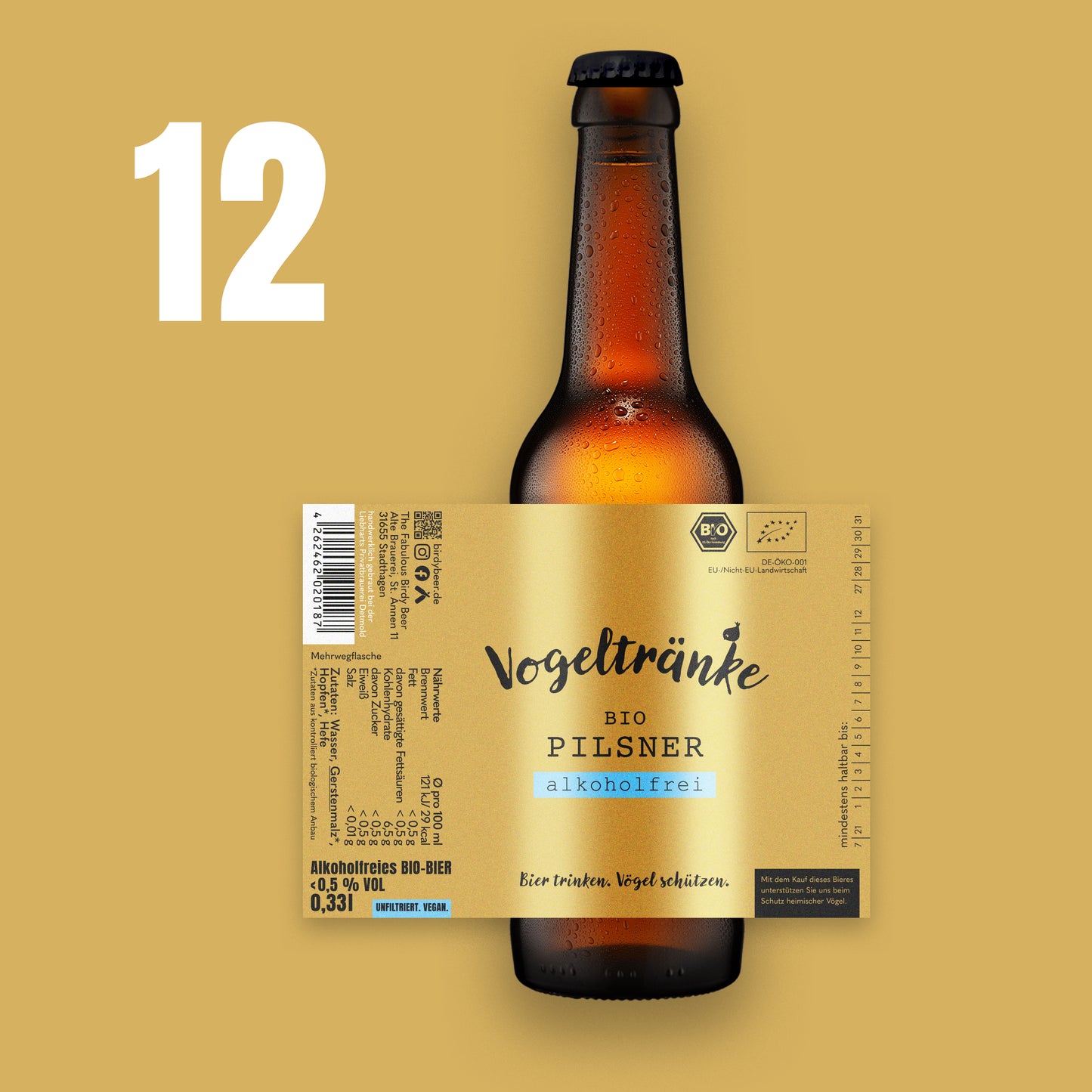 12er Vogeltränke Bio Pilsner - alkoholfrei *vorbestellbar* (verfügbar ab 22.4.)