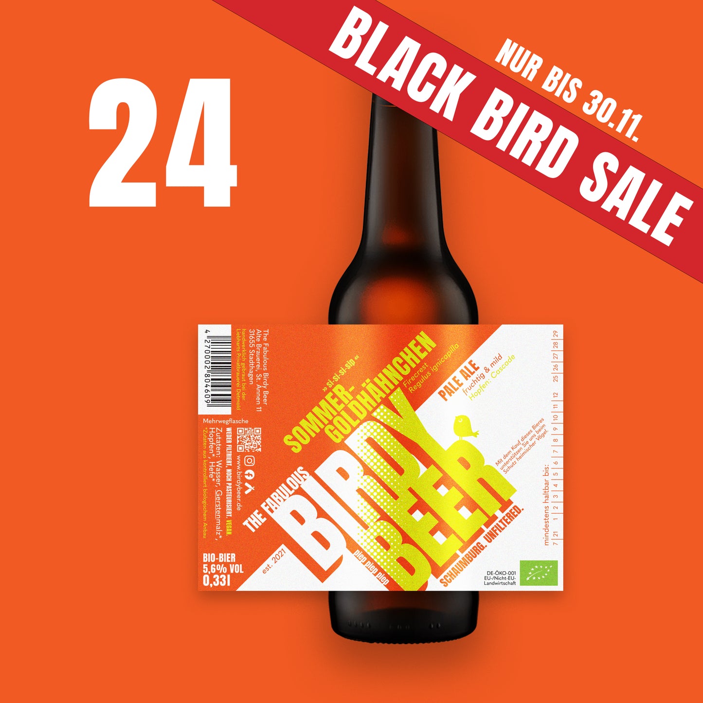 24er Sommergoldhähnchen - Pale Ale (MHD Ware) - BLACK BIRD SALE