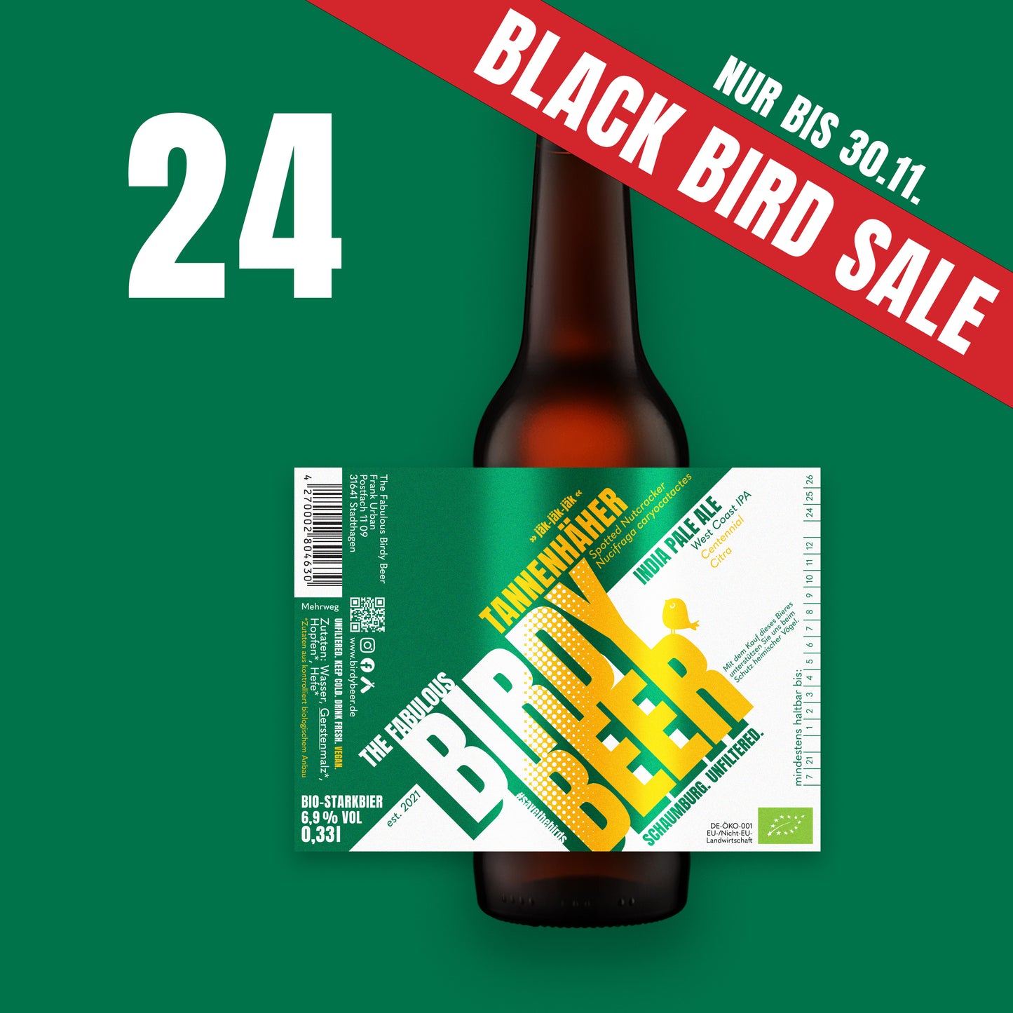 24er Tannenhäher - India Pale Ale - BLACK BIRD SALE