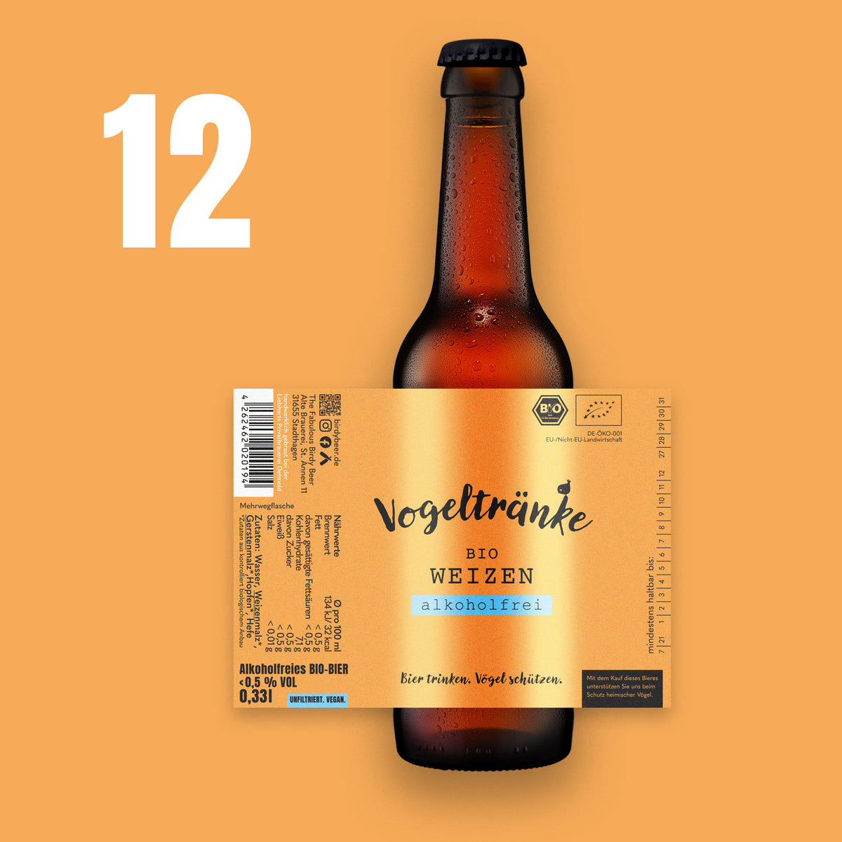 12er Vogeltränke Bio Weizen - alkoholfrei *NEU*