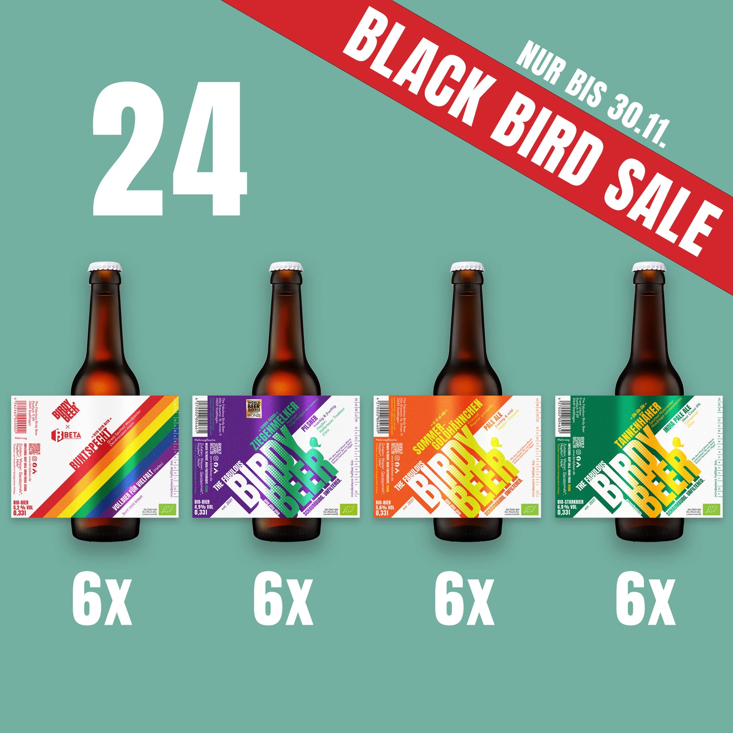 24er Birdy Beer Mix - BLACK BIRD SALE