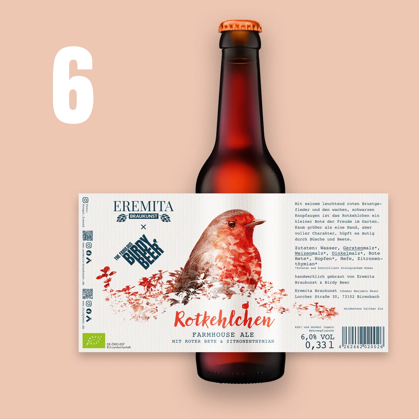 6er Rotkehlchen - Farmhouse Ale *LIMITIERTER SONDERSUD*